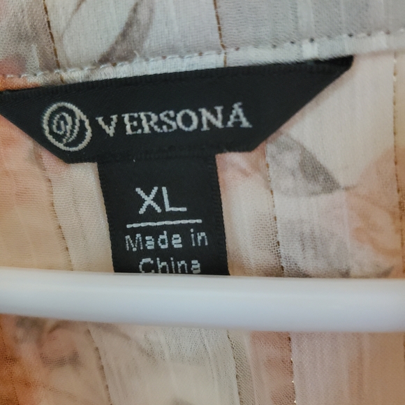 Versona Floral Blouse - Cream and Pink - Picture 2 of 3